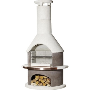 Buschbeck Grillkamin Rondo braun-weiß 208 x 115 x 70 cm GLO691401829