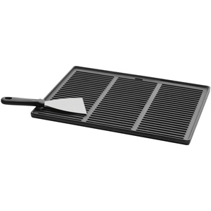 Buschbeck Grillplattenaufsatz Plancha-Platte mit Grillspachtel, Edelstahl, Gusseisen, Kunststoff, für Outdoorküchen, Gusseisen, B47 x T37 x H5cm