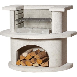 Holzkohlegrill BUSCHBECK Grillbar Venedig Grills Gr. B/H/T: 110 cm x 93 cm x 65 cm, weiß Holzkohlegrills BxTxH: 110x65x93 cm