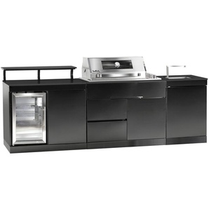 Buschbeck Outdoorküche Brighton inkl. Kühlschrank und Spüle mit Armatur GLO691404620