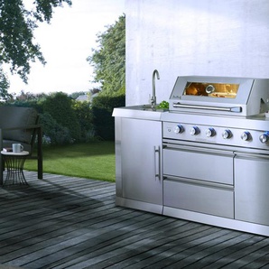 Buschbeck Outdoorküche Oxford inkl. 1 Seitenbrenner, Spüle und Kühlschrank GLO691403641