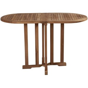BUTTERFLY Gartentisch 60x120 aus Teakholz, beidseitig klappbar, oval