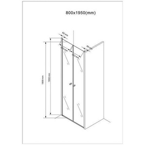 BuyLando Maja 80x195 cm Duschtür Nischdusche Klarglas