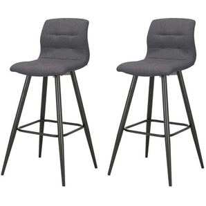 by Living Barstuhl 2er-Set - grau - Materialmix - 42 cm - 103 cm | Möbel Kraft