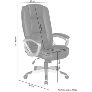 by Living Bürodrehstuhl  Derek ¦ schwarz ¦ Maße (cm): B: 63 H: 126