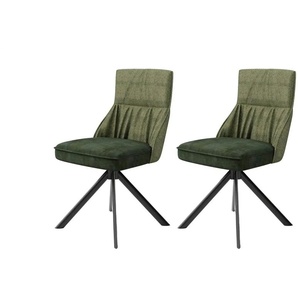 by Living Esszimmerstuhl 2er-Set California ¦ grün ¦ Maße (cm): B: 50 H: 89