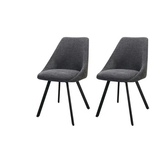 by Living Esszimmerstuhl 2er-Set  Jasper ¦ schwarz ¦ Maße (cm): B: 55 H: 85