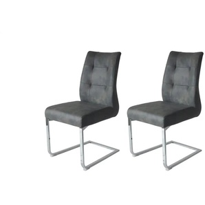 by Living Freischwinger 2er-Set  Marlen ¦ grau ¦ Maße (cm): B: 47 H: 96