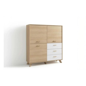 by Living Highboard   ¦ holzfarben ¦ Maße (cm): B: 120 H: 131