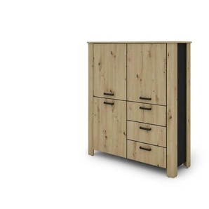 by Living Highboard   ¦ holzfarben ¦ Maße (cm): B: 120 H: 137