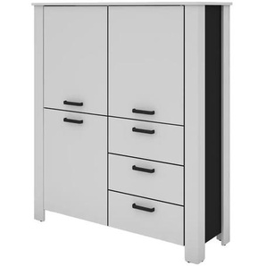 by Living Highboard   ¦ weiß ¦ Maße (cm): B: 120 H: 137