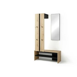 by Living Kompaktgarderobe   ¦ braun ¦ Maße (cm): B: 100 H: 186