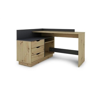 by Living Schreibtisch - braun - Materialmix - 129 cm - 84 cm | Möbel Kraft