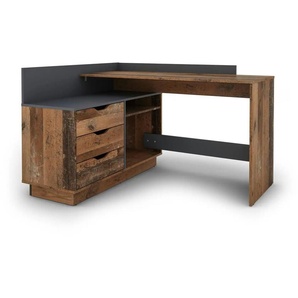 by Living Schreibtisch - braun - Materialmix - 129 cm - 84 cm | Möbel Kraft