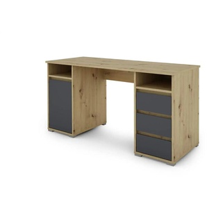 by Living Schreibtisch - braun - Materialmix - 138 cm - 75 cm | Möbel Kraft