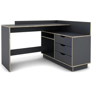 by Living Schreibtisch - grau - Materialmix - 129 cm - 84 cm | Möbel Kraft