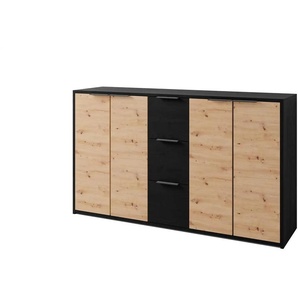 by Living Sideboard  Rimini ¦ schwarz ¦ Maße (cm): B: 139 H: 80