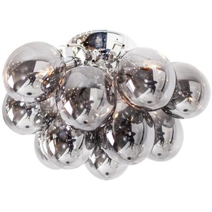 By Rydéns Deckenleuchte Gross, Grau, Chrom, Metall, Glas, 30x20 cm, Lampen & Leuchten, Innenbeleuchtung, Deckenleuchten