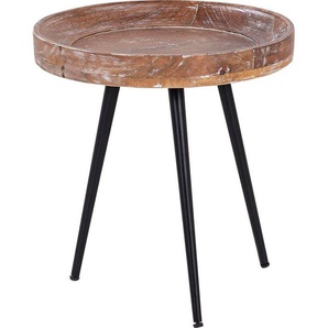 byLIVING Beistelltisch Ava, Massive runde Tischplatte, Durchmesser 38 oder 45 cm