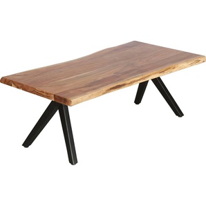 byLIVING Couchtisch Cheta, aus Massivholz Akazie 35mm, mit natürlicher Baumkante, Breite 115cm
