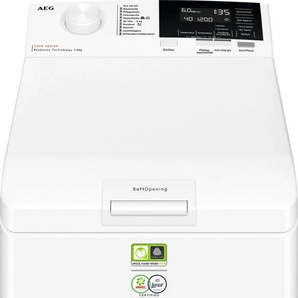 C (A bis G) AEG Waschmaschine Toplader LTR6C360TL Waschmaschinen ProSense Mengenautomatik​ - spart bis 40% Zeit, Wasser und Energie weiß Toplader