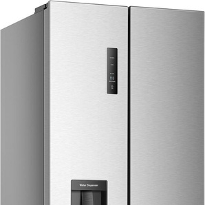 C (A bis G) HANSEATIC French Door HFD20070CWDI Kühlschränke silberfarben (edelstahl) Kühl-Gefrierkombinationen