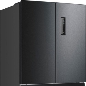 C (A bis G) HANSEATIC Multi Door HCDC18080C Kühlschränke NoFrost, Display, Türalarm silberfarben (schwarz) Kühl-Gefrierkombinationen