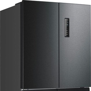 C (A bis G) HANSEATIC Multi Door HCDC18080C Kühlschränke silberfarben (schwarz) Kühl-Gefrierkombinationen