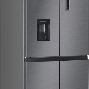 C (A bis G) HANSEATIC Multi Door HCDC18080CWD Kühlschränke silberfarben (edelstahl) Kühl-Gefrierkombinationen
