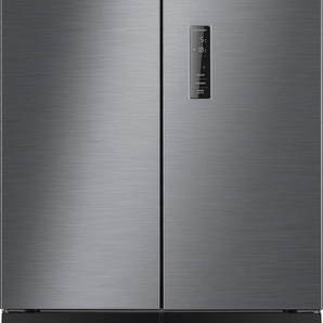 C (A bis G) HANSEATIC Side-by-Side HCDC18080CI Kühlschränke silberfarben (edelstahl) Kühl-Gefrierkombinationen