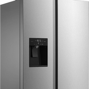 C (A bis G) HANSEATIC Side-by-Side HSBS17590CWEI Kühlschränke silberfarben (edelstahl) Kühl-Gefrierkombinationen Bestseller