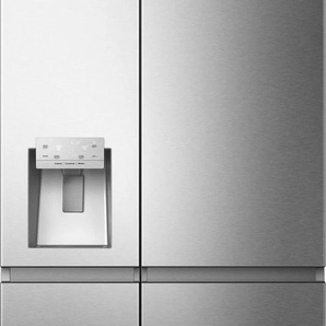 C (A bis G) HISENSE Side-by-Side RS818N4T Kühlschränke Gr. Linksanschlag, silberfarben (ino) Kühl-Gefrierkombinationen Bestseller