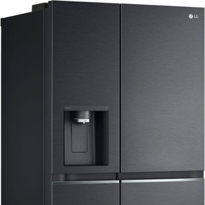 C (A bis G) LG Side-by-Side GSLV91MBAC Kühlschränke 4 Jahre Garantie inklusive schwarz (mattschwarz) Kühl-Gefrierkombinationen