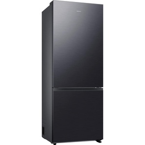 SAMSUNG Kühl-/Gefrierkombination, C (A-G), silber (premium schwarz steel), Rechtsanschlag, Kühlschränke, extra weit 75cm, NoFrost, Topseller