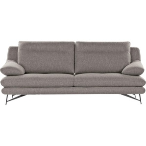 CALIA ITALIA 2,5-Sitzer Cezanne, elegant und bequem, aufwendige Detailverarbeitung, im Strukturbezug, wahlweise mit Sitztiefenverstellung