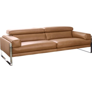CALIA ITALIA 2,5-Sitzer Romeo, Designsofa der Extraklasse mit tollem Sitzkomfort, Designkufenfuß und hochwertigem Lederbezug