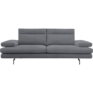 CALIA ITALIA 3,5-Sitzer Toby Wing, italienisches Designsofa, super bequem, Megasofa, inkl. Sitztiefenverstellung und Armteilfunktion, Füße in Schwarz matt