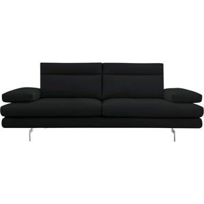 CALIA ITALIA 3-Sitzer Toby Wing, Designsofa mit hohem Sitzkomfort, bequem und elegant, inklusive Sitztiefenverstellung, Füße in Chrom glänzend