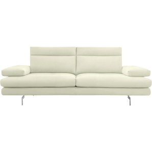 CALIA ITALIA 3-Sitzer Toby Wing, Designsofa mit hohem Sitzkomfort, bequem und elegant, inklusive Sitztiefenverstellung, Füße in Chrom glänzend