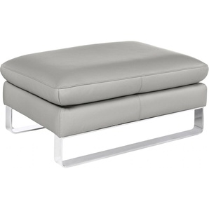 Hocker CALIA ITALIA Dave Gr. B/H/T: 95 cm x 42 cm x 68 cm, Leder SORRENTO, grau Calia Italia mit Kufen