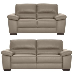 CALIA ITALIA Polstergarnitur Gaia, hochwertige Garnitur aus 2-Sitzer und 3-Sitzer, edles Design, (Set, 2-tlg), Ledergarnitur, in zwei hochwertigen Lederqualitäten