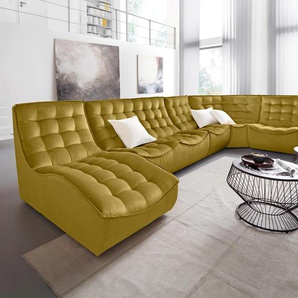 Sessel CALIA ITALIA Banjo Gr. Luxus-Microfaser Selfie, B/H/T: 81 cm x 88 cm x 102 cm, gelb (giallo) Polstersessel Sessel ohne Armteil