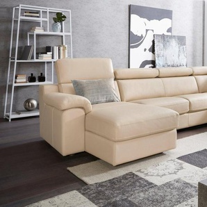 CALIA ITALIA Wohnlandschaft CS_Mambo, U-Form, Familiensofa, bequem und zeitlos, in Leder, inklusive Kopfteilverstellung