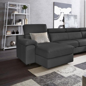 CALIA ITALIA Wohnlandschaft CS_Mambo, U-Form, Familiensofa, bequem und zeitlos, in Leder, inklusive Kopfteilverstellung