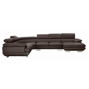 CALIA ITALIA Wohnlandschaft Magic, italienisches Sofa zum Träumen, erstklassiger Sitzkomfort, verstellbaren Kopfstützen zum Relaxen, in 2 Lederqualitäten, U-Form