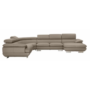 CALIA ITALIA Wohnlandschaft Magic, italienisches Sofa zum Träumen, erstklassiger Sitzkomfort, verstellbaren Kopfstützen zum Relaxen, in 2 Lederqualitäten, U-Form