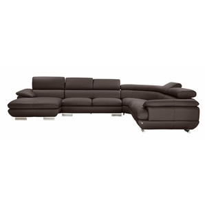 CALIA ITALIA Wohnlandschaft Magic, italienisches Sofa zum Träumen, erstklassiger Sitzkomfort, verstellbaren Kopfstützen zum Relaxen, in 2 Lederqualitäten, U-Form