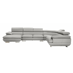 CALIA ITALIA Wohnlandschaft Magic, italienisches Sofa zum Träumen, erstklassiger Sitzkomfort, verstellbaren Kopfstützen zum Relaxen, in 2 Lederqualitäten, U-Form