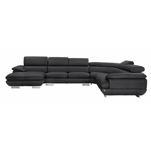 CALIA ITALIA Wohnlandschaft Magic, italienisches Sofa zum Träumen, erstklassiger Sitzkomfort, verstellbaren Kopfstützen zum Relaxen, in 2 Lederqualitäten, U-Form