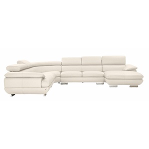 CALIA ITALIA Wohnlandschaft Magic, italienisches Sofa zum Träumen, erstklassiger Sitzkomfort, verstellbaren Kopfstützen zum Relaxen, in 2 Lederqualitäten, U-Form